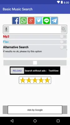 Basic Music Search android App screenshot 1